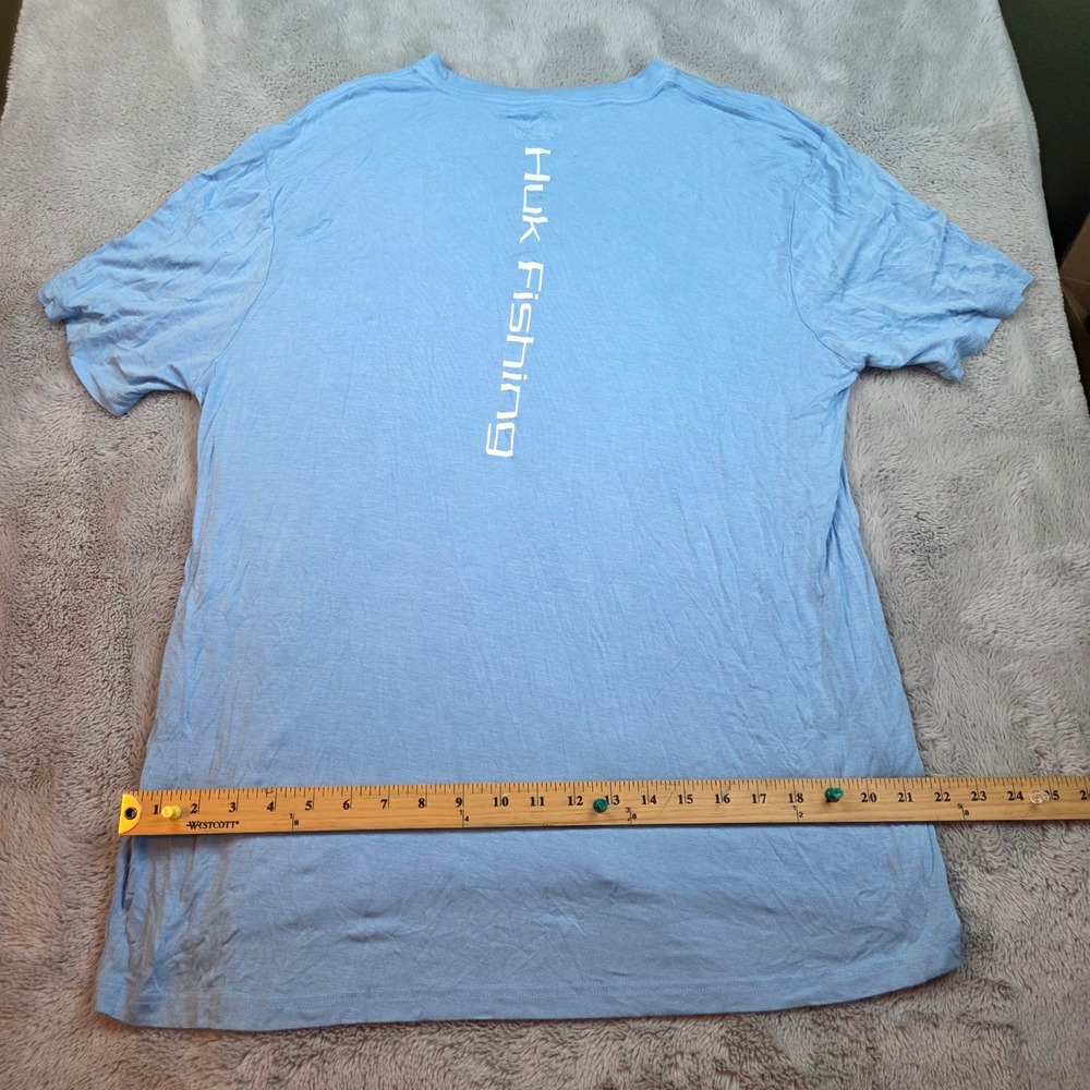 Huk Light Blue Short Sleeve Fishing Tee